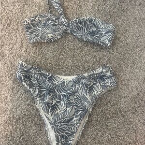 Abercrombie & Fitch White and Blue Bikini